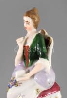 Alt Wien mini porcelán figura. Kézzel festett, jelzett, hibátlan 6,5 cm