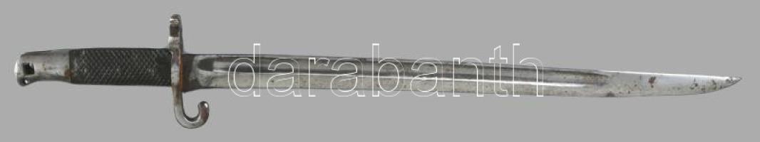 Osztrák-magyar 1873M Werndl bajonett / puskaszurony, látható jelzés és hüvely nélkül, kissé rozsdafo...