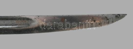 Osztrák-magyar 1873M Werndl bajonett / puskaszurony, látható jelzés és hüvely nélkül, kissé rozsdafo...