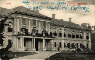 1909 Nagyláng (Soponya), Gróf Zichy kastély. Kertész Károly kiadása. Hátoldalon Zichy Mária grófnőne...