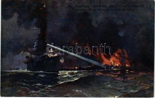 Beginn der Seegefechte bei Libau durch den kleinen deutschen Kreuzer "Augsburg" / Az &quot...