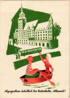 'Nyugodtan üdülhet, ha biztosította otthonát!' Képzőművészeti Alap / Hungarian insurance a...