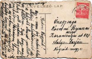 1918 Petrozsény, Petroseni, Petrosani; A Salgótarjáni kőszénbánya r.-t. nyugati főtárnája, bányavasú...