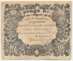 1849. Komárom 10kr 3mm-es betűkkel T:F fo.
Hungary / Komárom 1849. 10 Kreuzer 3mm wide letters C:F ...