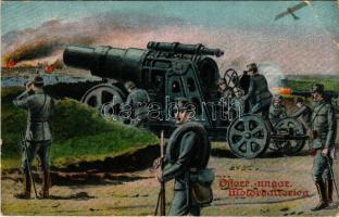 1916 Österr.-ungar. Motorbatterien / WWI Austro-Hungarian K.u.K. military postcard, artillery, canno...
