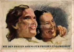Kongress der Frauen Asiens in Peking im Dezember 1949. Mit den frauen Asiens für Frieden und Freihei...