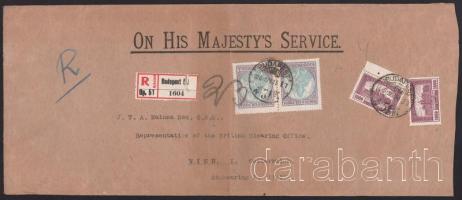 1926 Ajánlott levél Bécsbe 22.000K bérmentesítéssel / Registered cover to Vienna with 22.000K franking