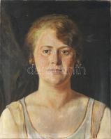 Karlovszky B jelzéssel: Női portré. Olaj, vászon. 50x40 cm