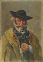 Deák Ébner L jelzéssel: Juhász. Olaj, vászon, kartonon. 35x25 cm