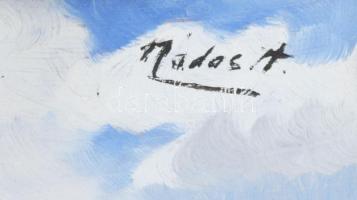 Nádas A jelzéssel: Gyerekek a réten. Olaj, karton. Kissé sérült. 24,5x34,5 cm