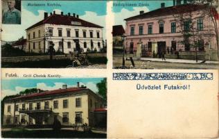 1916 Futak, Futtak, Futog; Marianum kórház, Rudolphinum zárda, Gróf Chotek kastély (Hadik-Chotek kas...