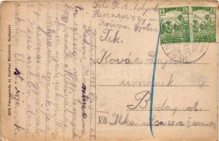 1918 Herencsvölgy, Hrinová; híd, üveggyár / bridge, glassworks, glass factory (szakadás / tear)