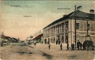 1909 Eperjes, Presov; Szebeni út, Korona kaszárnya, laktanya. Fénynyomat Divald műintézetéből / stre...