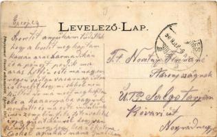 1909 Eperjes, Presov; Szebeni út, Korona kaszárnya, laktanya. Fénynyomat Divald műintézetéből / stre...