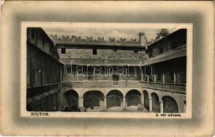 1916 Zólyom, Zvolen; a vár udvara. W.L. Bp. "Ideal" 1912-15. / castle courtyard (EK)