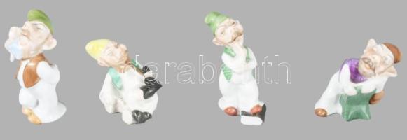 Herendi Hófehérke és a hét törpe. 8 darabos figura sorozat, teljes, jelzett, hibátlan, m: 5-14,5 cm ...