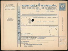 1874 Kétnyelvű postautalvány, használatlan / Unused bilingual PS-money order