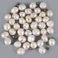 Fűzhető tenyésztett gyöngy, d: 8-10 mm, 44 gr