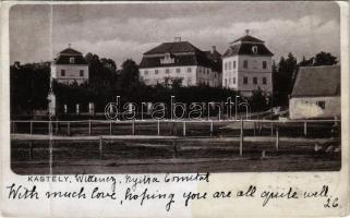 1904 Vittenc, Wittencz, Wittenz, Chtelnica; Pálffy kastély / castle + "ZSOLNA - POZSONY 47. SZ....
