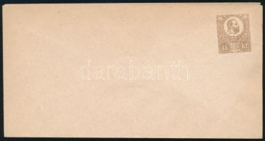 1871 15kr díjjegyes boríték, használatlan / Unused PS-cover