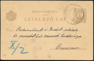 1900 Millenniumi díjjegyes levelezőlap (Huszártoborzó) "MEZŐ-LABORCZ" / 2kr millennial PS-...