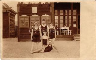 1925 Kassa, Kosice; strand, fürdőzők / swimming pool, bathers. photo (fa)