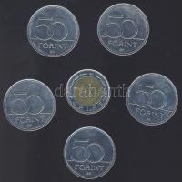 2002-2007. 50Ft (5x)mind más motívummal + 100Ft "Kossuth" T:2+,2 ph