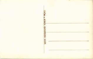 Kassa, Kosice; Református templom, utca, Kolber üzlete / Calvinist church, street view, shops. Győri...