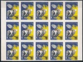 1970 100 éves a meteorológiai szolgálat vágott 15-ös tömb / imperforate block of 15
