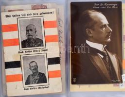 Kb. 100 db főleg osztrák és magyar küldemény, közte levelezőlapok, díjjegyesek, képeslapok gyűrűs le...