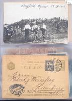 Kb. 100 db főleg osztrák és magyar küldemény, közte levelezőlapok, díjjegyesek, képeslapok gyűrűs le...