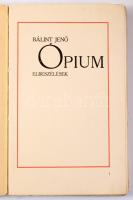 Bálint Jenő: Ópium. Elbeszélések. (Bp., 1915. Világosság rt.) 116p. A borítót tervező Tichy Gyulának...