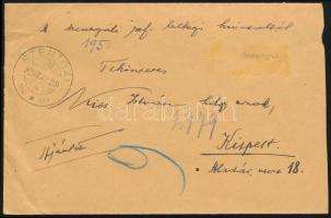 1920 Ajánlott levél 12 bélyeggel / Registered cover with 12 stamps