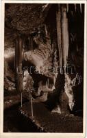 1938 Aggtelek-Jósvafő, Baradla-cseppkőbarlang, út részlet a vöröstói szakasznál, belső