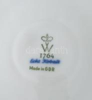 Wallendorf nagyméretű fedeles váza. Jelzett, repedésvonallal, m: 46 cm