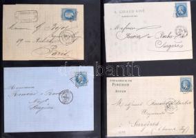 Kb 230 db főleg francia, osztrák, magyar, amerikai stb. régi küldemény, közte sok díjjegyes nagy ala...