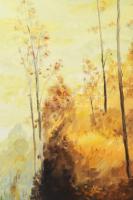 Juharos jelzéssel (Juharos László?): Táj. Olaj, farost. Dekoratív, kissé sérült fakeretben, 64,5×80 ...