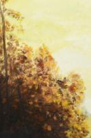 Juharos jelzéssel (Juharos László?): Táj. Olaj, farost. Dekoratív, kissé sérült fakeretben, 64,5×80 ...