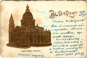 1924 Budapest V. Lipótvárosi Bazilika. golden Emb. (EM)