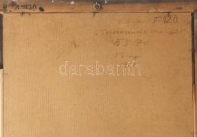 V. Bazsonyi Arany (1928-2011): Tejeskannás csendélet, 1963. Tempera, farost, jelzett. Hátoldalán aut...