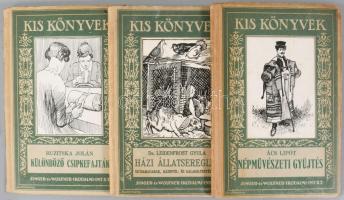 Kis Könyvek sorozat 3 kötete: Ács Lipót: Népművészeti gyűjtés.; Leidenfrost Gyula: Házi állatseregle...