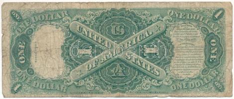 Amerikai Egyesült Államok 1917. 1$ "United States Note" piros pecséttel, "M83953331A&...