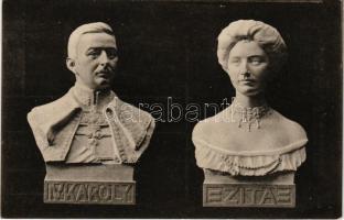 IV. Károly király és Zita királyné. Lőcsey Ferenc iparművészeti műterméből / Charles IV and Queen Zi...