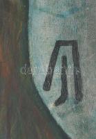 Olvashatatlan jelzéssel vagy jelzés nélkül: Lány. Olaj, vászon. Dekoratív fakeretben, 60x40 cm