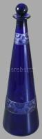 cca 1930 Nancy France art deco dekanter, cameo üveg díszítéssel, jelzett, hibátlan, dugója pótolt, m...