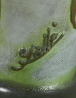 cca 1904-1906 Emile Gallé jugendstil "Eukaliptusz" váza. Jelzett, minimális kopással, m: 2...