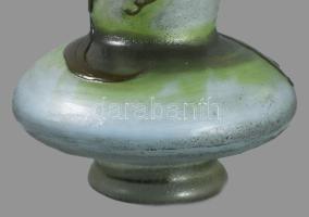 cca 1904-1906 Emile Gallé jugendstil "Eukaliptusz" váza. Jelzett, minimális kopással, m: 2...