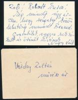 Nagy László (1948-2023) színigazgató saját kezű, rövid levele Várday Zoltán (1947-2023) színész rész...