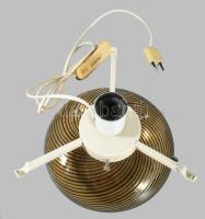 cca 1970 Murano Barovier Toso "Spira Aurata" lámpa, eredeti búrával, jelzés nélkül, hibátl...