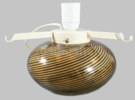 cca 1970 Murano Barovier Toso "Spira Aurata" lámpa, eredeti búrával, jelzés nélkül, hibátl...